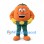 Pumpkin Mascot Costume with Green Pants and Yellow Belt