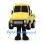 Truck Mascot Costume in Yellow with Black Windows