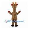 Giraffe Mascot Costume in Brown with White Muzzle and Belly