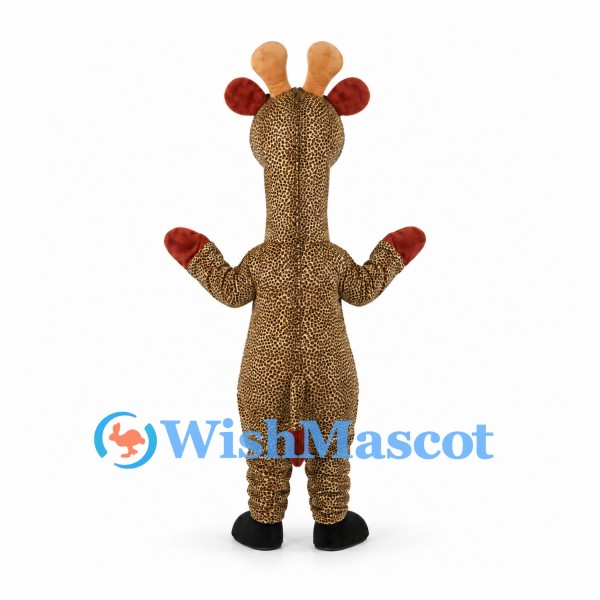 Giraffe Mascot Costume in Brown with White Muzzle and Belly