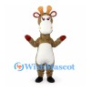 Giraffe Mascot Costume in Brown with White Muzzle and Belly