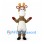 Giraffe Mascot Costume in Brown with White Muzzle and Belly
