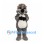 Hedgehog Mascot Costume in Gray with Brown Spikes and Bow Tie