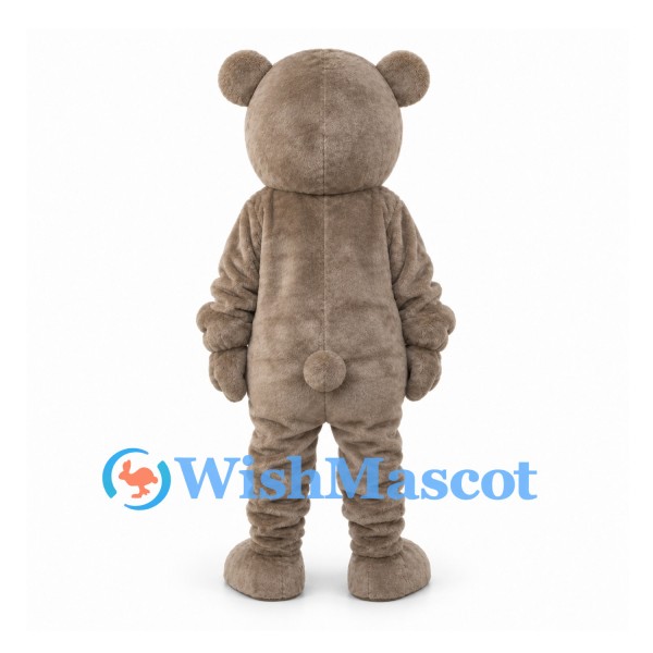 Bear Mascot Costume in Gray with Round Belly