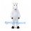 Unicorn Mascot Costume in White with Long Mane