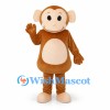 Monkey Mascot Costume in Tan with Cream Face and Belly