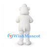 Sheep Mascot Costume in White with Rounded Muzzle