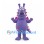 Dragon Mascot Costume in Purple with Pink Spines and Belly Spots