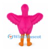 Flamingo Mascot Costume in Pink with Broad Wings