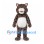 Leopard Mascot Costume in Gray Brown with Dark Spots