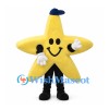 Star Mascot Costume in Yellow with Blue Cap