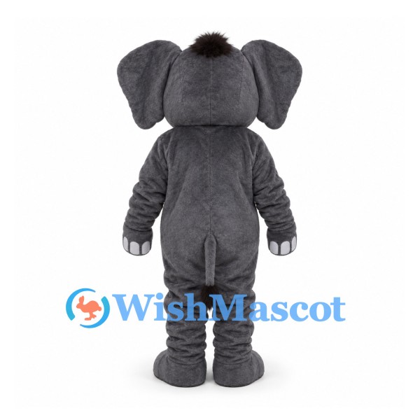 Elephant Mascot Costume in Gray with Pink Ears