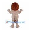 Lion Mascot Costume in Cream with Brown Mane