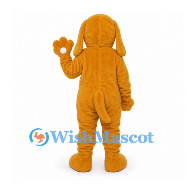 Dog Mascot Costume in Golden Brown with White Belly