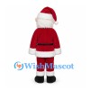 Santa Claus Mascot Costume with Red Suit and White Beard