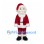 Santa Claus Mascot Costume with Red Suit and White Beard