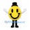 Smiley Face Mascot Costume in Yellow with Black Top Hat