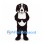 Dog Mascot Costume in Dark Brown with White Face Stripe