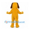 Dog Mascot Costume in Yellow with Brown Ears