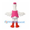 Goose Mascot Costume with Pink Vest and Top Hat