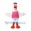 Goose Mascot Costume with Pink Vest and Top Hat
