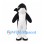 Killer Whale Mascot Costume in Black with White Belly