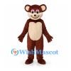Monkey Mascot Costume in Brown with Pink Brow Detail