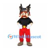 Viking Mascot Costume with Winged Helmet and Red Pants