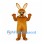 Rabbit Mascot Costume in Brown with Cream Muzzle and Tall Ears