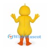 Duck Mascot Costume in Yellow with Orange Feet and Bill