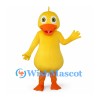 Duck Mascot Costume in Yellow with Orange Feet and Bill