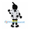 Bird Mascot Costume in Black and White with Star Pattern