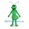 Ant Mascot Costume in Green with Antennae and Segmented Body