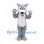 Wolf Mascot Costume in Gray with White Belly and Muzzle