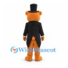 Bear Mascot Costume with Black Top Hat and Tailcoat