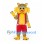 Lion Mascot Costume with Red Shorts and Suspenders