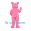 Pig Mascot Costume in Pink with Blue Eyes