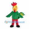Rooster Mascot Costume with Green Body and Red Legs