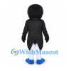 Penguin Mascot Costume with Glasses and Black Tailcoat
