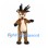 Reindeer Mascot Costume in Brown with Black Antlers