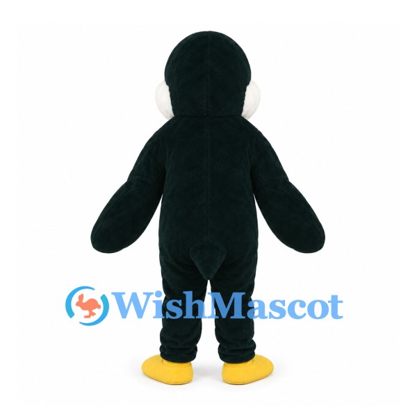 Penguin Mascot Costume in Dark Green with Black Bow Tie