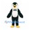 Penguin Mascot Costume in Dark Green with Black Bow Tie