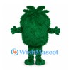 Tree Monster Mascot Costume in Green with Leaf Shaped Hair