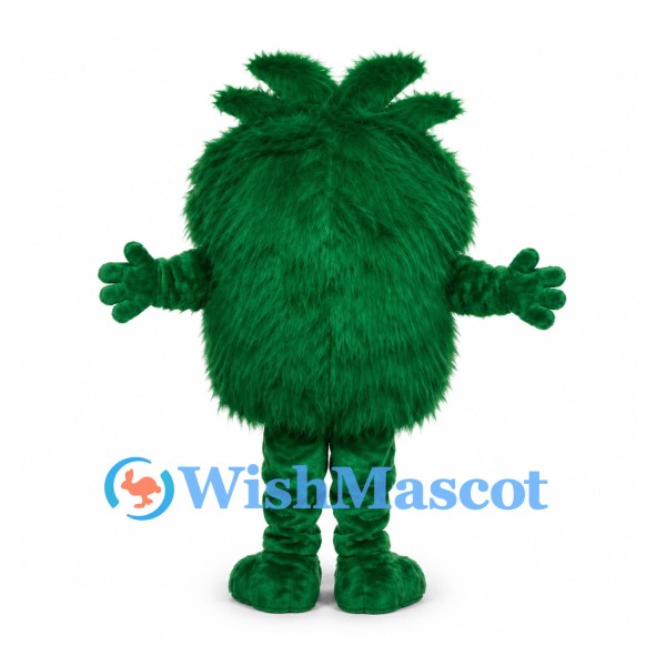 Tree Monster Mascot Costume in Green with Leaf Shaped Hair
