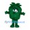 Tree Monster Mascot Costume in Green with Leaf Shaped Hair