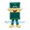 Banknote Mascot Costume in Green with Yellow Band