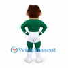 Sportsman Mascot Costume with Green Uniform and White Shorts