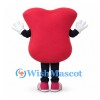 Grinning Mouth Mascot Costume in Red with Large White Teeth