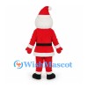 Santa Claus Mascot Costume with Red Suit and Pointed Hat