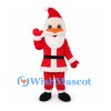 Santa Claus Mascot Costume with Red Suit and Pointed Hat